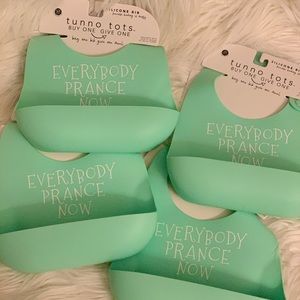 4 Silicone Bibs • NWT • $25
